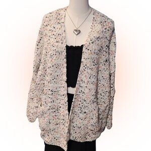 MOON & MADISON SOFT AND NUBBY WOMEN'S OPEN FRONT CARDIGAN EUC M